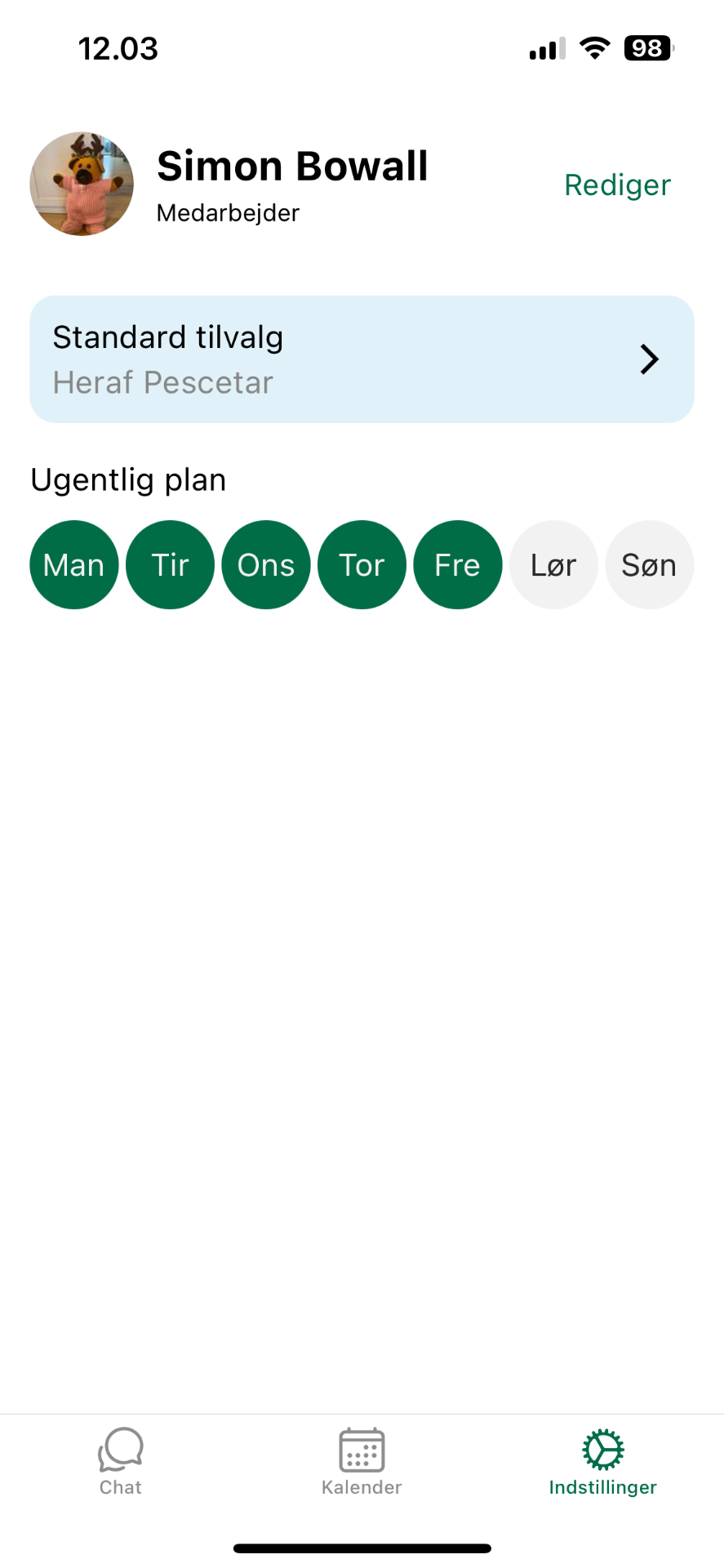 App brugerprofil